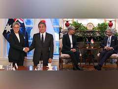
      
      Australia's Foreign Minister meets counterparts from Japan, India
      
      