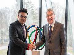 
      
       ICC Chairman Jay Shah meets IOC President Thomas Bach
      
      