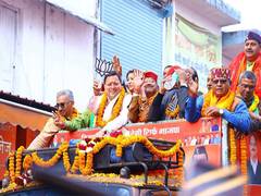 
      
      Uttarakhand CM Dhami holds road show in Dehradun for civic polls
      
      