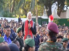 
      
      PM interacts with NCC cadets, NSS volunteers, tableaux artists
      
      