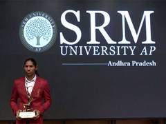 
      
      Paralympic medalist Deepthi felicitated at her university
      
      