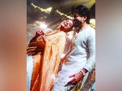 
    Keerthy Suresh shares stunning pics from wedding party with hubby
    