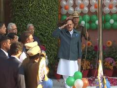 
      
      JP Nadda unfurls national flag at BJP headquarters on 76th R-Day
      
      