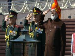 
      
      PM Modi pays tribute at National War Memorial, proceeds for R-Day
      
      