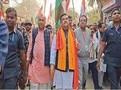 
      
      Republic Day: BJP's Suvendu Adhikari takes out rally in Malda
      
      