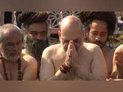 
      
      Mahakumbh: Union Minister Amit Shah takes dip at Sangam
      
      