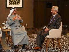 
      
      EAM Jaishankar meets UAE Diplomatic Advisor
      
      
