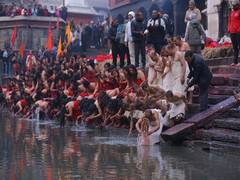 
      
      Devotees embarking on Nepal’s arduous month-long fasting  
      
      