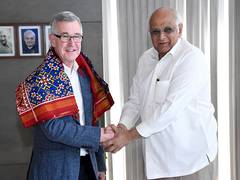 
      
      Gujarat CM Bhupendra Patel meets Commonwealth Games Federation Pr
      
      