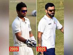
      
      Fan breaches security to meet Kohli during Ranji Trophy match
      
      