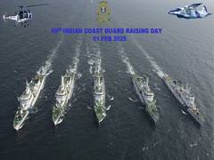
      
      Indian Coast Guard to celebrate 49th Raising Day on Feb 1
      
      