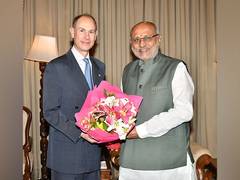
      
      UK's Prince Edward meets Maharashtra Governor CP Radhakrishnan
      
      