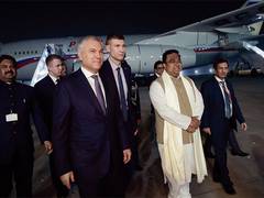 
      
      Russian lawmaker Vyacheslav Volodin arrives in India
      
      
