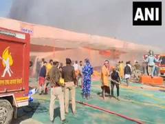 
      
      Prayagraj: Fire breaks out in Mahakumbh Mela area
      
      
