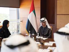 
      
      Hazza bin Zayed receives delegation from Environment Agency
      
      