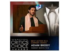
      
      Adam Brody wins Best Actor in Comedy Series at Critics Choice
      
      