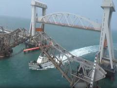 
      
      Vertical lift Pamban Railway Bridge in Rameswaram to open soon
      
      