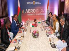 
      
      Rajnath Singh holds bilateral meetings with Ministers 
      
      