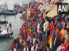 
      
      Varanasi: Devotees take holy dip, offer prayers on Magh Purnima
      
      
