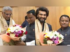 
      
      Boney Kapoor, Arjun Kapoor meet Odisha CM to invite him for CCL
      
      
