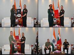 
      
      Gen Upendra Dwivedi interacts with global military leaders 
      
      