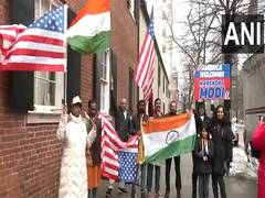 
      
      Indian diaspora gather outside Blair House to welcome PM Modi 
      
      