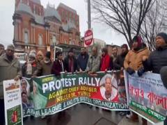 
      
      Protests take place against Mohd Yunus in Washington DC
      
      