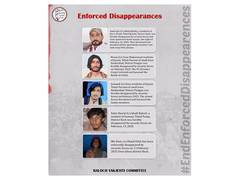
      
      Pakistan: Rights group list recent enforced disappearances
      
      