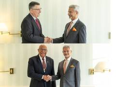 
      
      EAM Jaishankar meets Israeli counterpart, Fiji PM in Munich
      
      