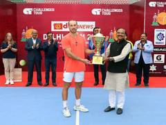 
      
      Delhi Open: France's Kyrian Jacquet secures men's singles title
      
      