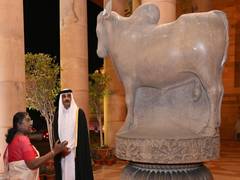 
      
      President Murmu greets Qatar Amir at Rashtrapati Bhavan
      
      