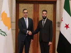 
      
      Cyprus FM offers conditional help in first visit to Syria
      
      