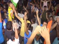 
      
      Euphoric cricket fans laud India's performance against Pakistan 
      
      