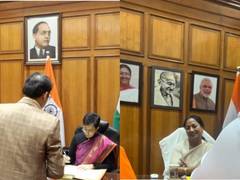 
      
      Kejriwal says Ambedkar photo removed from Delhi CM office
      
      