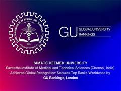 
      
      Saveetha (SIMTS) Rises in Global University Rankings
      
      