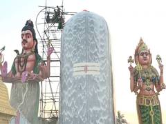 
      
      Tamil Nadu: Grand Abhishekam for 61-foot Shiva Lingam in Trichy
      
      