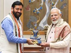 
      
      Nayab Singh Saini meets PM Modi
      
      