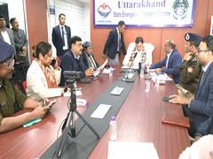 
      
      Uttarakhand CM reaches State Disaster Control Room to review resc
      
      