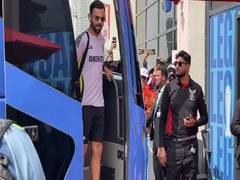 
      
      India and Australia arrive at Dubai International Cricket Stadium
      
      