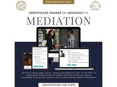 
      
      ASCL-PACT Launch Certificate Course in Mediation Advocacy
      
      