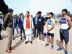 
      
      Uttarakhand CM Dhami inspects police constable recruitment in Deh
      
      