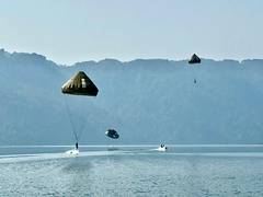 
      
      Meghalaya: IAF conducts combat training at Umiam Lake
      
      