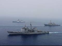 
      
      Russia, iran, China joint naval exercises in Indian Ocean
      
      