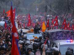 
      
      Gyanendra's homecoming: Thousands in Nepal rally for monarchy
      
      