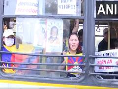 
      
      Tibetans protesting outside Chinese Embassy detained by cops 
      
      