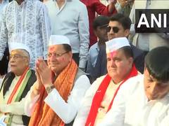 
      
      Pushkar Singh Dhami attends 'Holi Milan Samaroh' in New Delhi
      
      