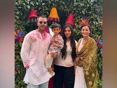 
    Dia Mirza enjoys Holi with husband and kids, share pics
    