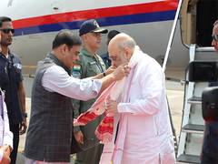 
      
      Union Minister Amit Shah arrives in Assam for ABSU event
      
      