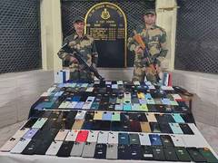 
      
      BSF troops recover 187 mobile phones worth Rs 42 lakh 
      
      