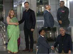 
      
      Global leaders arrive in Delhi for Raisina Dialogue 2025
      
      